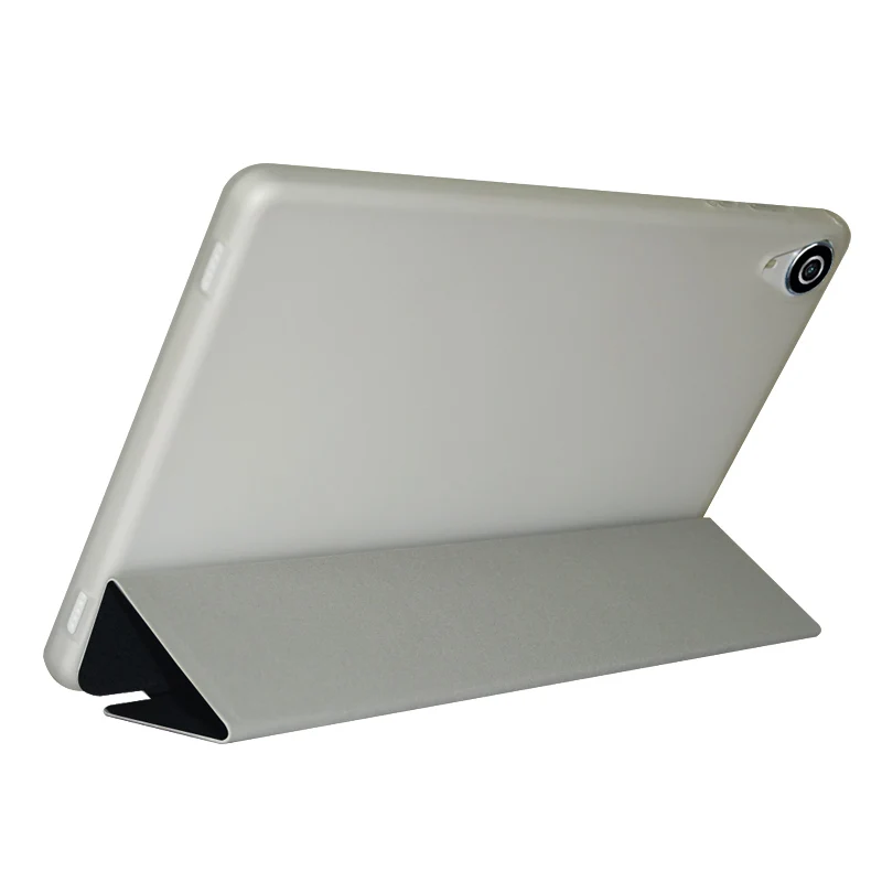 Capa folio fina pu para teclast p25t, capa 10.1 "tablet pc tri-dobrável com suporte traseiro tpu macio