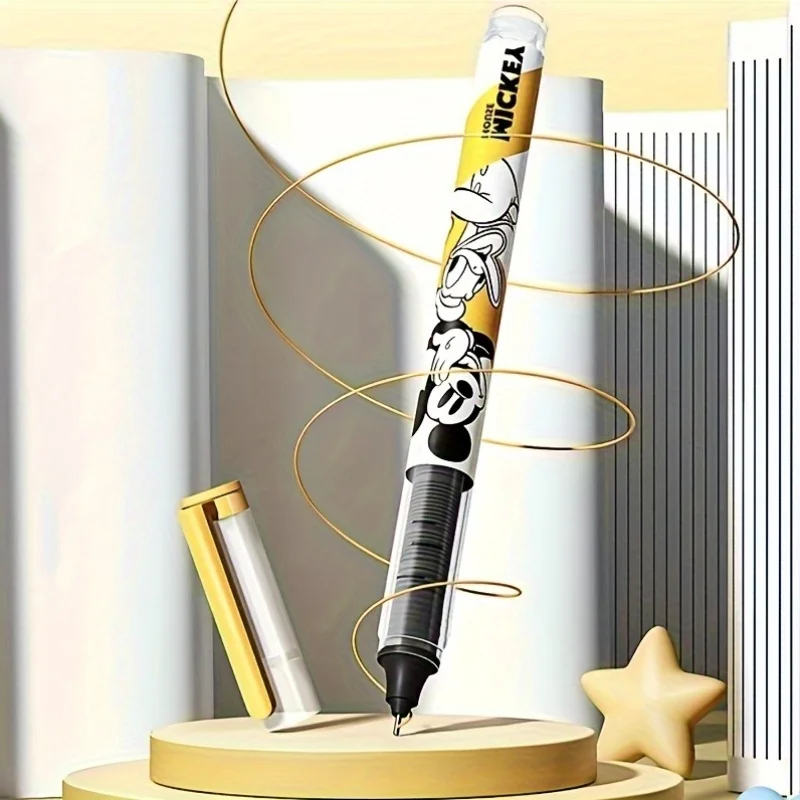 6pcs Disney Mickey, Minnie And Friends Retractable Neutral Pen, 0.5Mm Tip, Suitable for Office Use, Creative Learning Stationery view 5