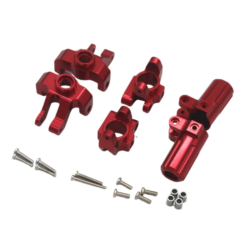 Metal Steering Cup C-Hub transportadoras, portador do cubo traseiro, esteira, peças de caminhão off-road, vermelho, 1:12, MN128, MN86S, G500