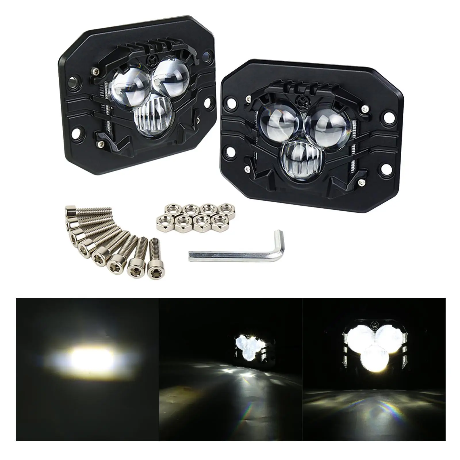 

Vehicle Light Automotive Lighting Equipment Waterproof Illumination Roof Light Universal 6070K SUV UTV Truck Work Light 3500LM