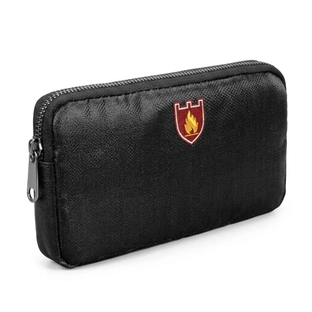 Silicone Coated Fireproof Document Bag Retardant Fiberglass Zipper Closure Fireproof Safe Pouch Water Proof Lightweight