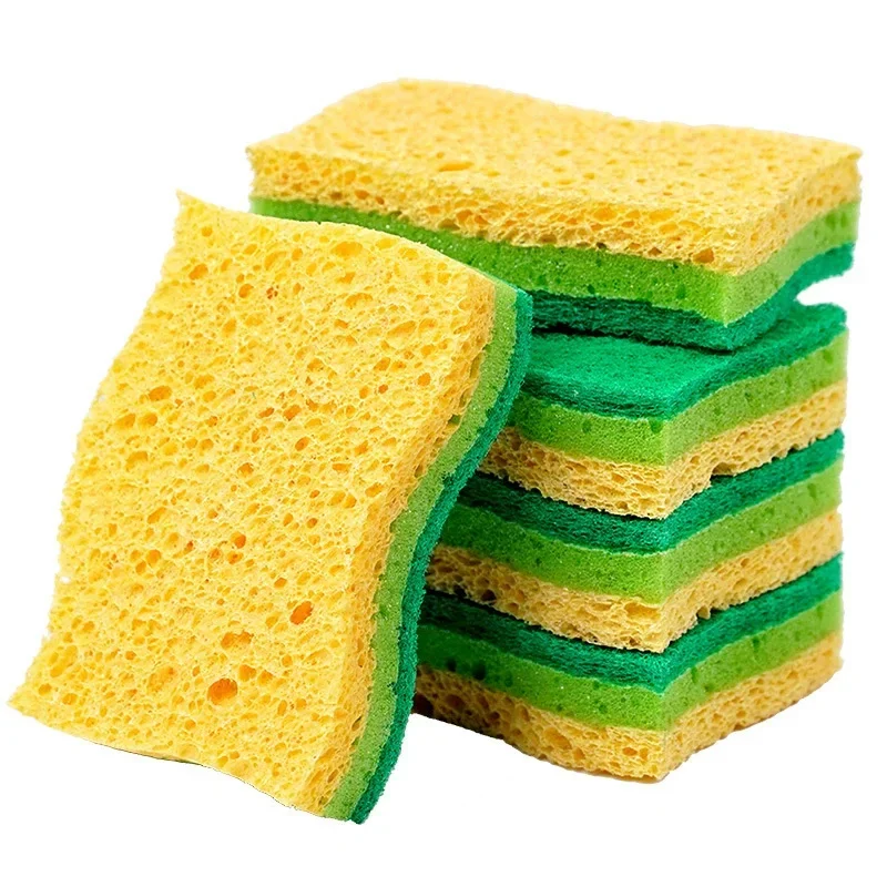 

4pcs Multi-Layer Kitchen Sponge Scrub: Oil-Stain Removal Tool for Pans & Tableware Cleaning