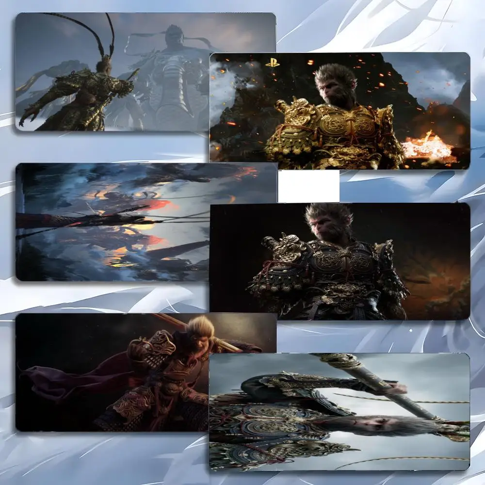 game mythic B-Black Myth: Wukong Mouse Pad Mousepad Large Gaming LockEdge Thickened PC Table Desk Mat