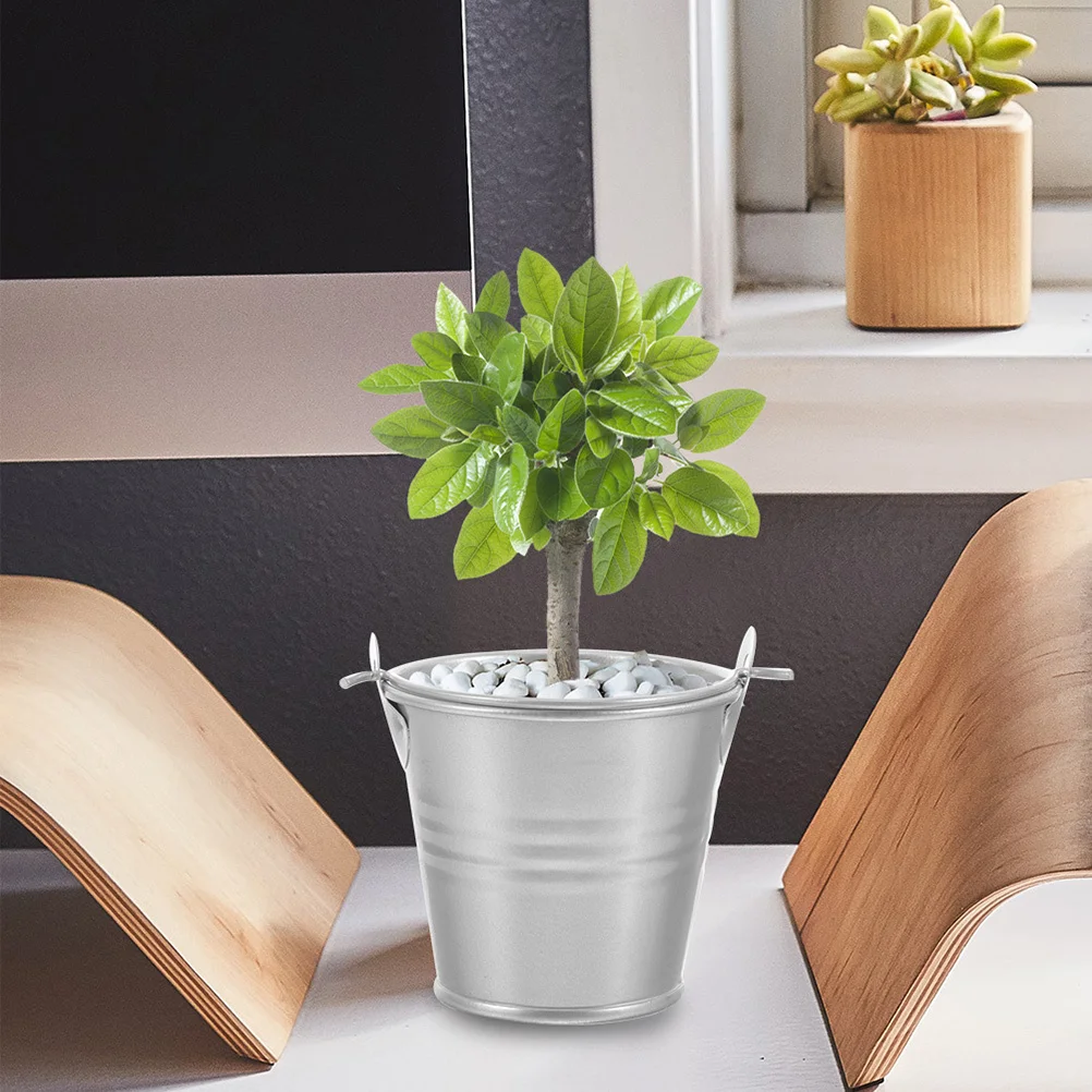 

4pcs Small Tin Buckets Candy Colors Decorative Metal Planters For Flower Arrangement Indoor Succulent Container Party Favors
