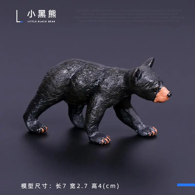 Simulatie Wilde Beeldjes Zwarte Beer Wombat Wasbeer Model Actiefiguren Bosdieren Speelgoed Woondecoratie Kinderen Onderwijs