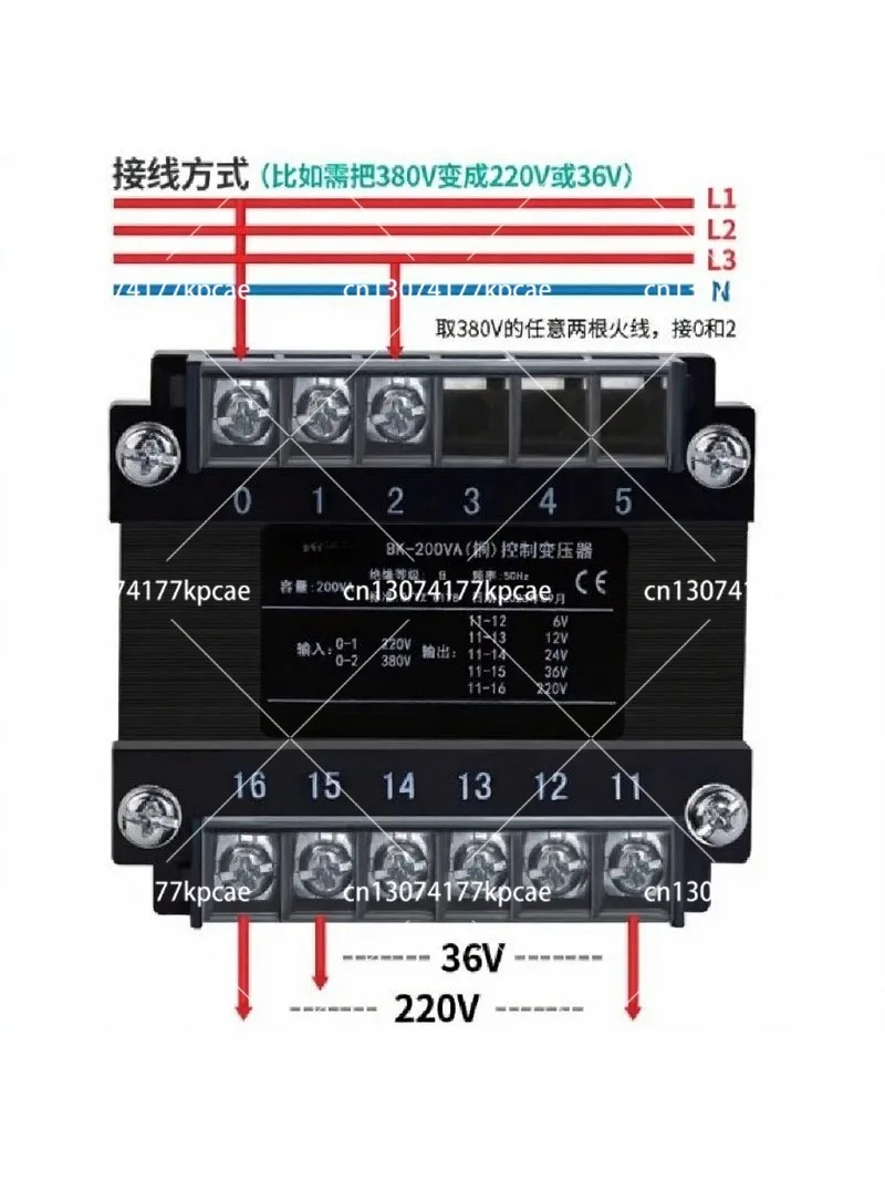 Safety Isolation Control Transformer 380V/220V to 220V/36V/24V for Machine Tool AC Supply Isolation Step down Voltage Converter
