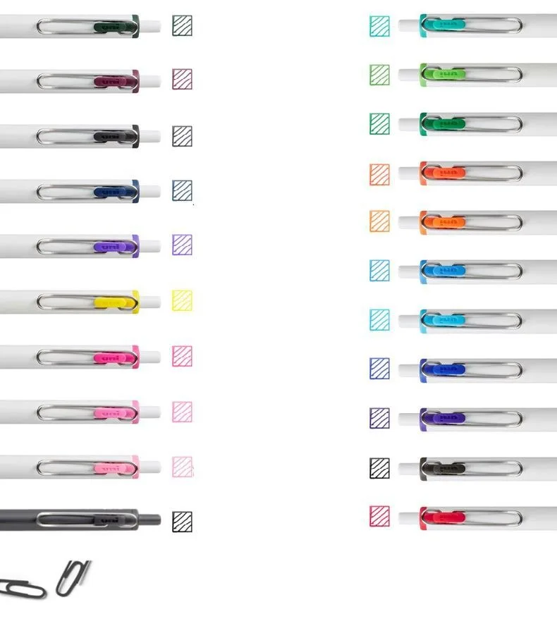 uni UMN-S Press type colored neutral pen for student office Stationery small thick core test quick drying Roller ball pen