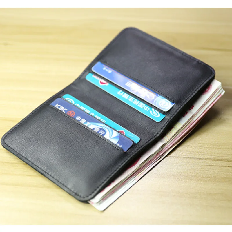 Ultracienki mały portfel Krótka skóra bydlęca Casual Męskie pionowe proste portfele Bifold Miękkie skórzane etui na karty kredytowe Moneybag