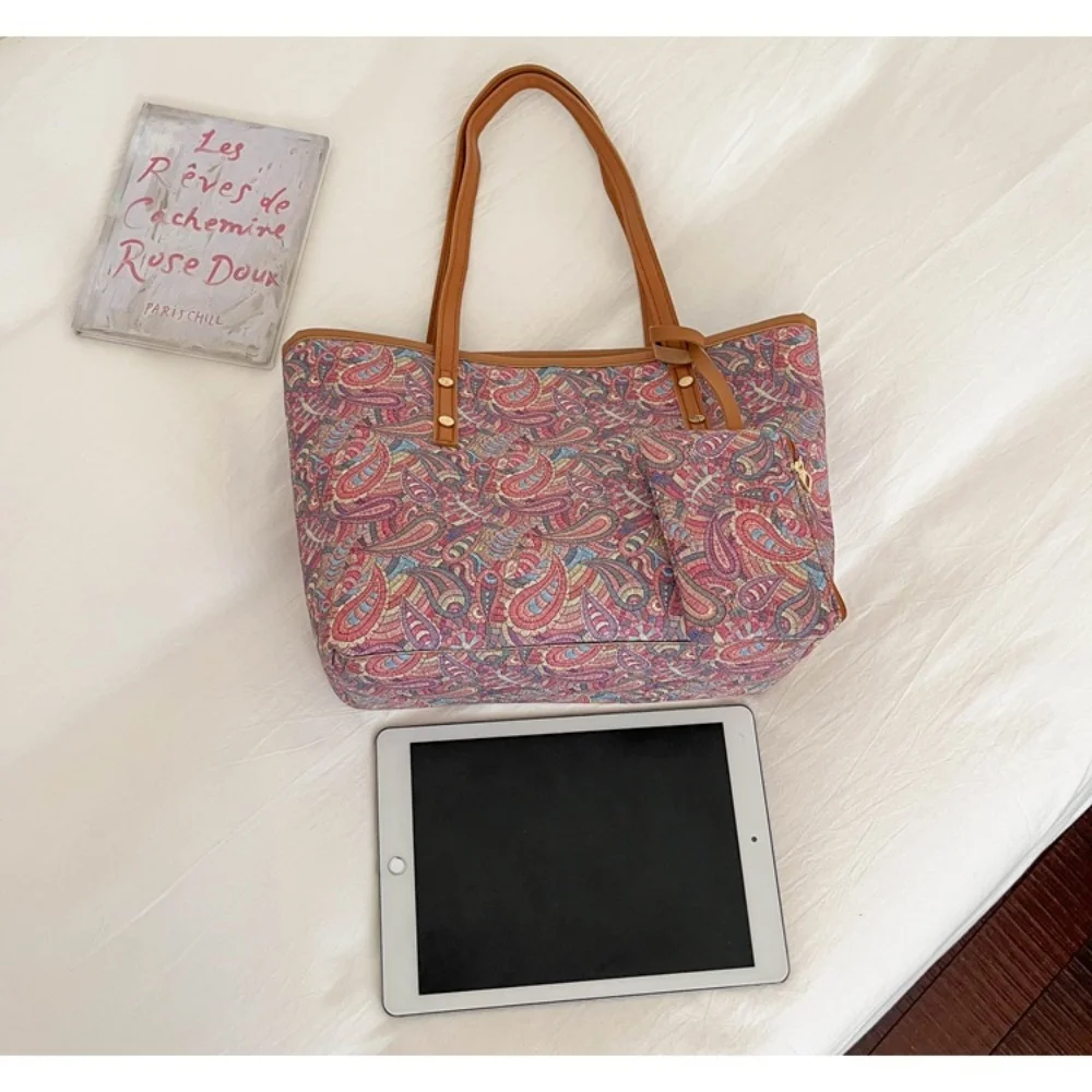 2PCS Women Large Capacity Tote Bag Coin Purse Set Korean Fashion Versatile Underarm Handbags for Work Daily Commute