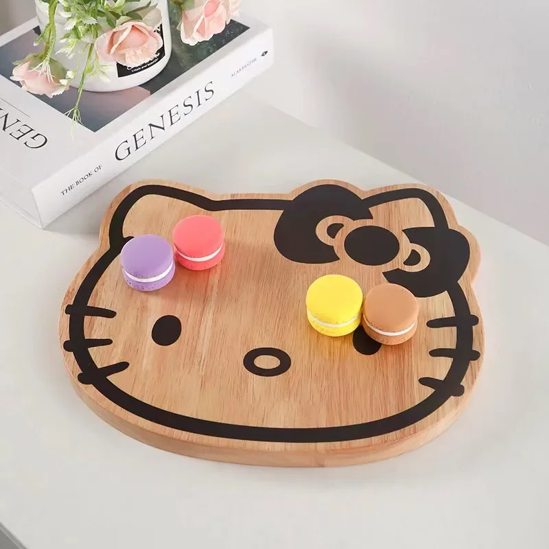 Sanrio Kawaii Hello Kitty Chopping Board Anime Home Kitchen Fruit Breakfast Wood Durable Multi Functional Healthy Chopping Board