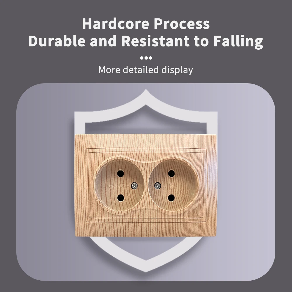 ウェサウッド電源ソケット,欧州規格,電気コンセント,埋め込み式プラグ,難燃性,プラスチックパネル