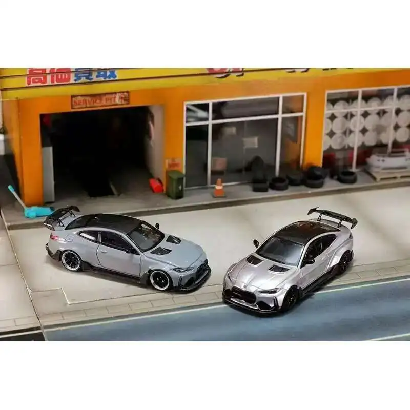 SW Disponibile 1:64 G82 M4 Concorso Grigio Argento Diecast Diorama Collezione di modelli di auto Warrior