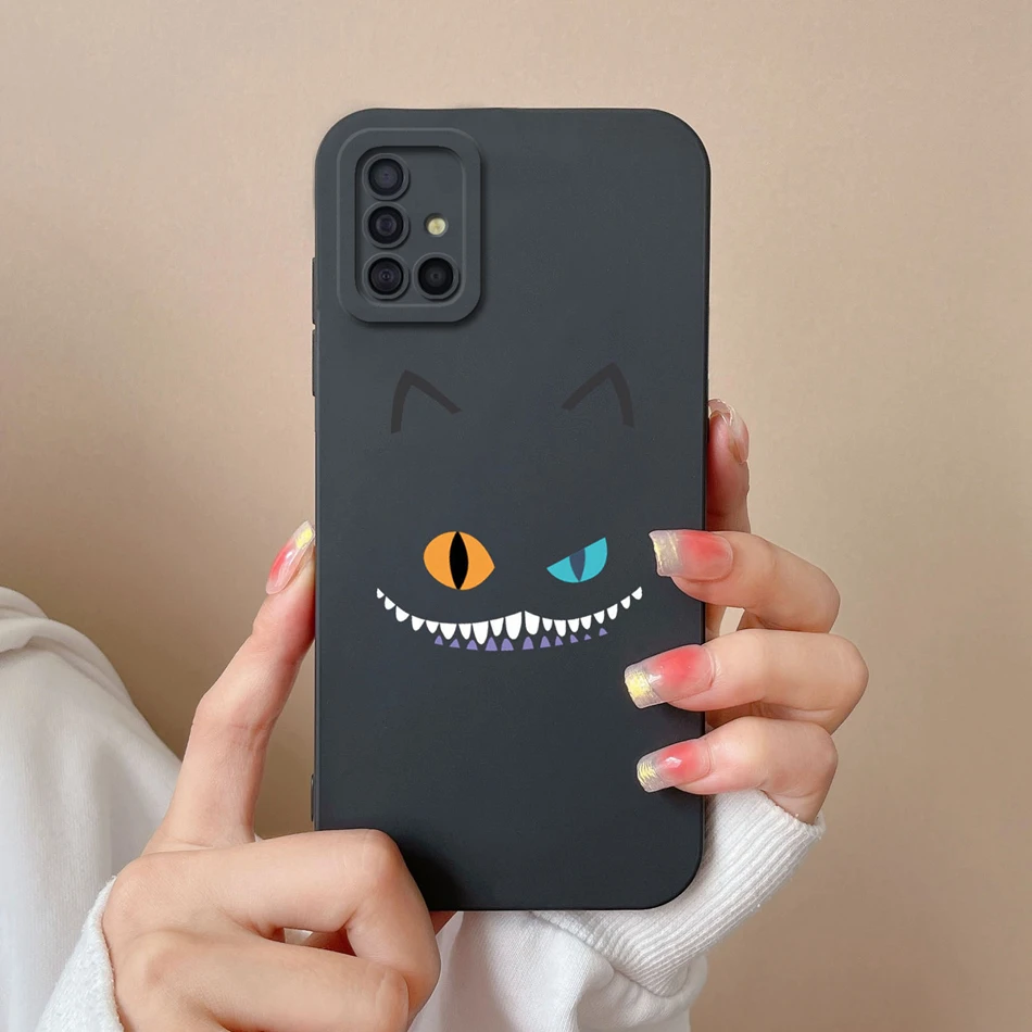 For Samsung A51 A71 A31 Phone Case Simple Heart Liquid Silicone Camera Protection Back Cover For Samsung Galaxy A 51 71 31 Funda image 3