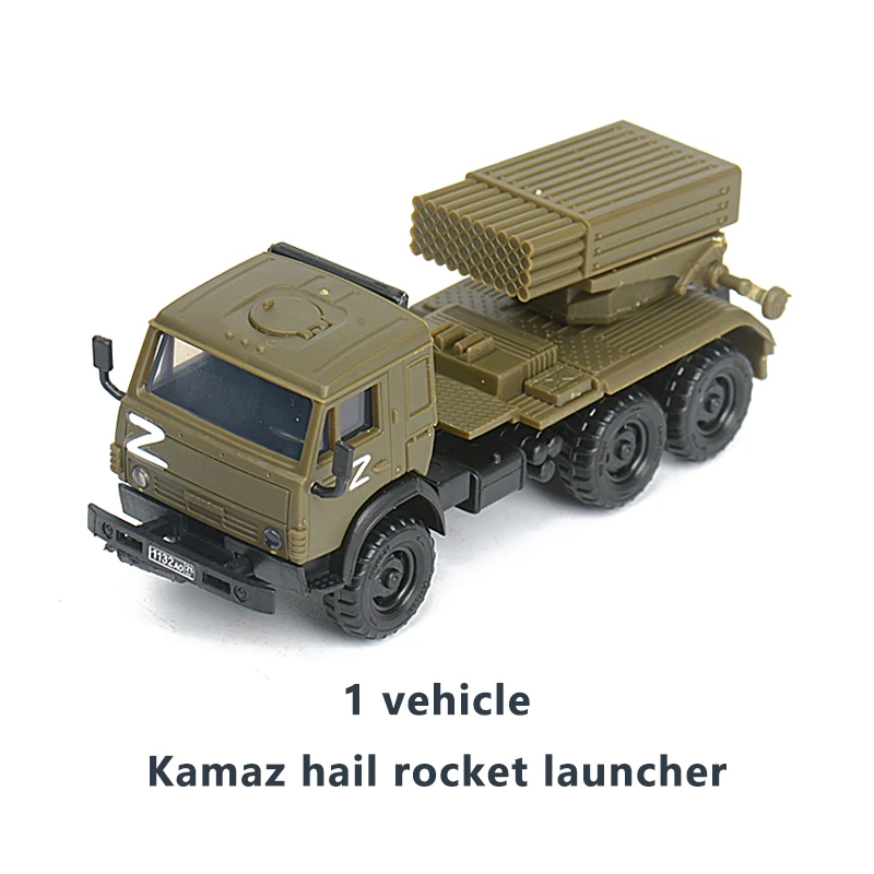 Ensamblaje de camión de KAMAZ-5350 de Rusia, modelo de rompecabezas, modelo de artillería simulada de cohete, juguete para niños, 1/72