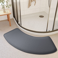 Curved bathroom mat shower room foot pad thick sponge toilet absorbent foot mat toilet non-slip mat dirt-resistant entrance mat