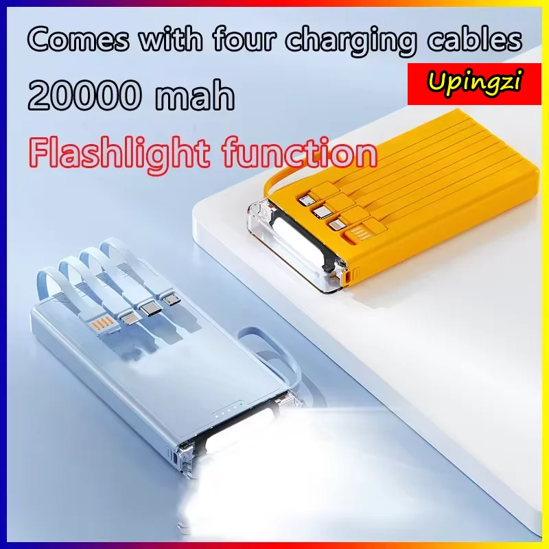 

Upingzi New 20000mah Power Bank Cable LED Power bank with flashlight Suitable for Samsung Huawei Fast Charging Power Bank