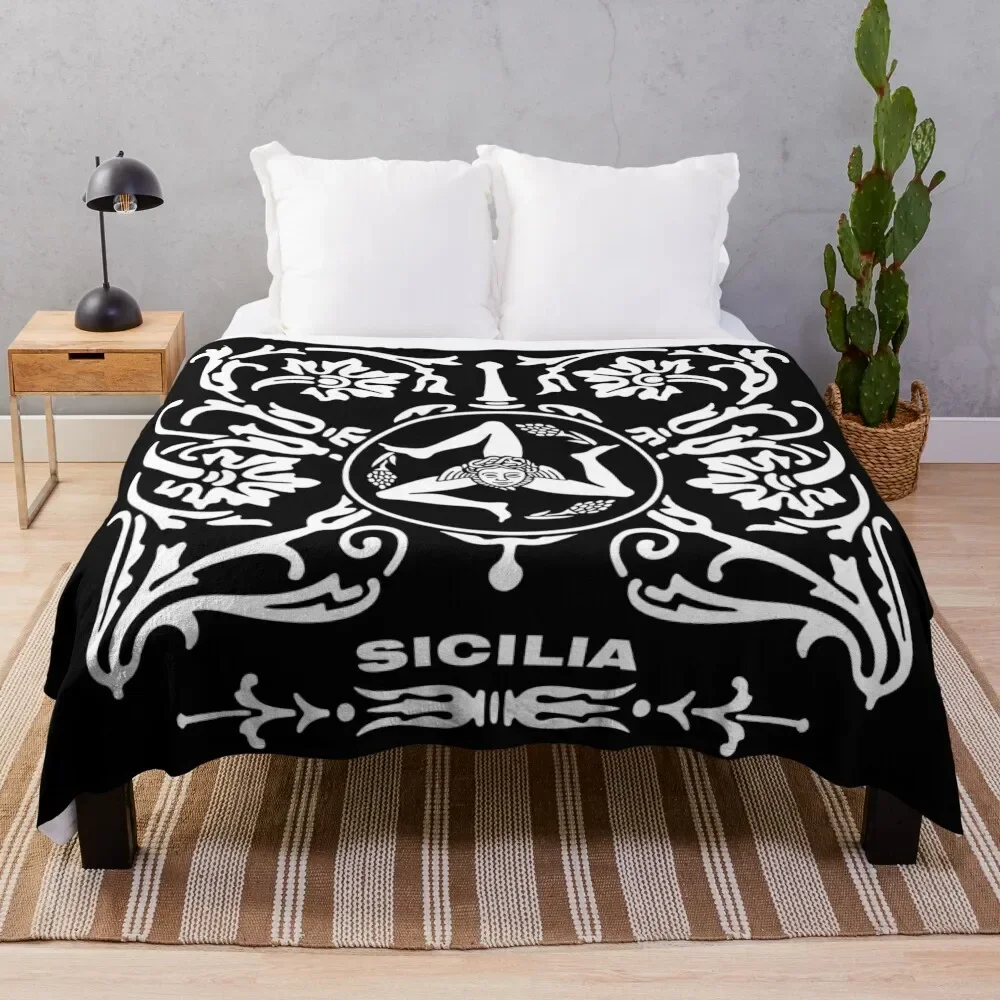 sicilia- trinacria Throw Blanket Luxury Winter beds Custom Blankets