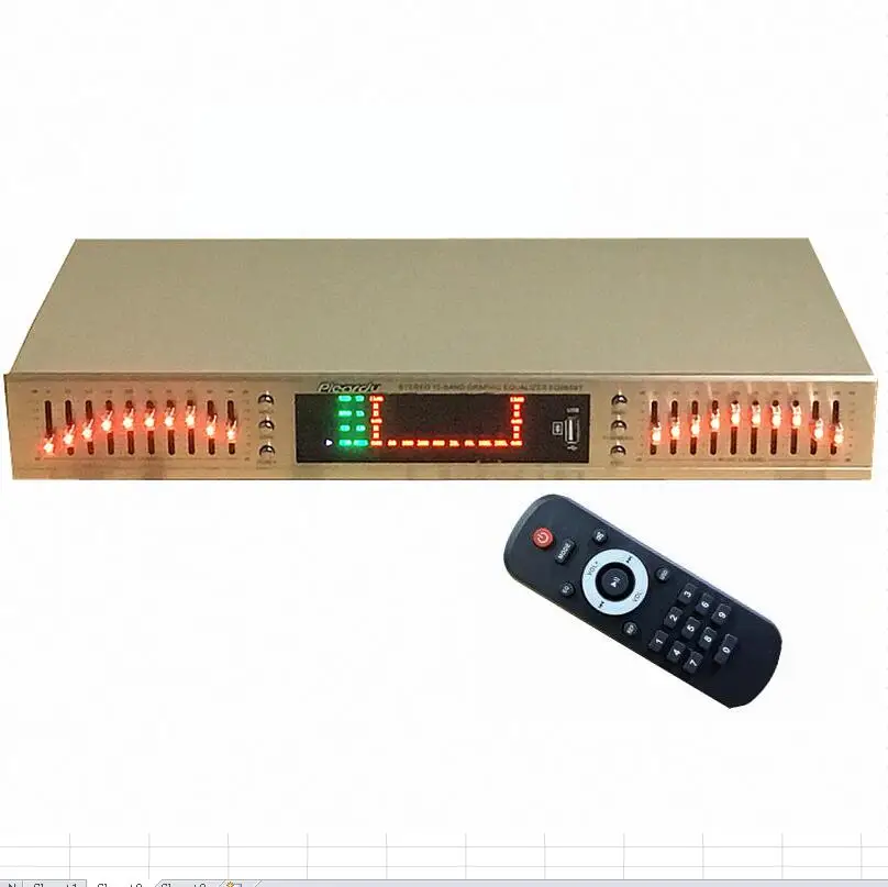 

HIFI Digital Remote control Bluetooth HD stereo preamplifier EQ Equalizer High low equalizer home stereo tuner dual 10 segments