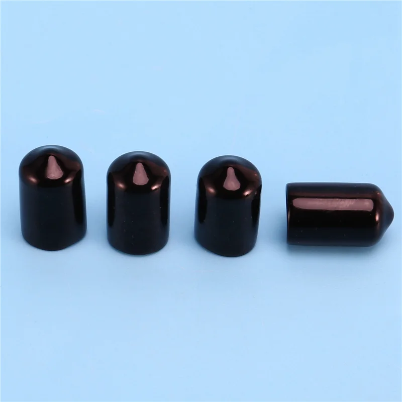 

ABXF-1000Pcs Rubber End Caps 9.5Mm ID PVC Round Tube Bolt Cap Cover Screw Thread Protectors Black