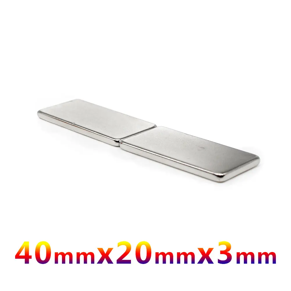 2/5/10/15/20PCS 40x20x3mm Block Search Magnet N35 Quadrate  Strong Neodymium Magnet 40x20x3 Permanent  NdFeB Magnet 40*20*3