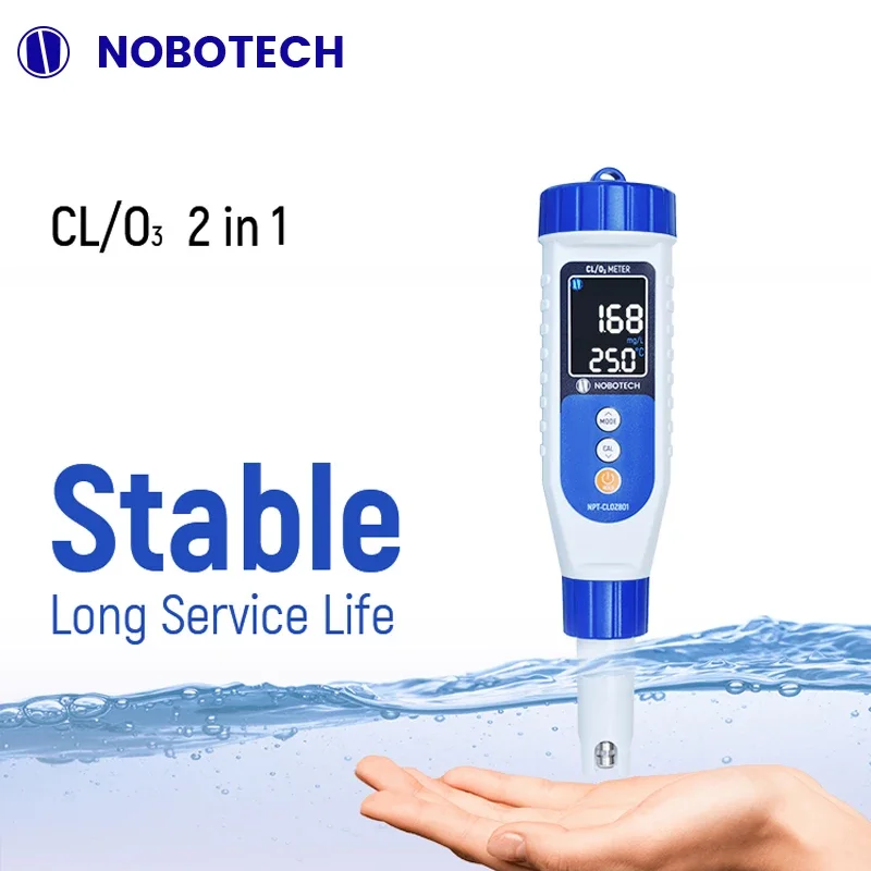 NOBO residual chlorine analyzer NPT-CLOZ801 residual chlorine meter measure pool Free Chlorine tester