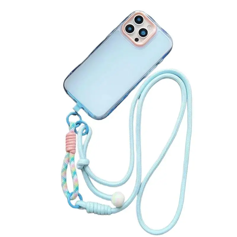 

Многофункциональный регулируемый необычный ремешок, простой ремешок для мобильного телефона «два в одном», ремешок через плечо, сделай сам, короткая веревка на запястье