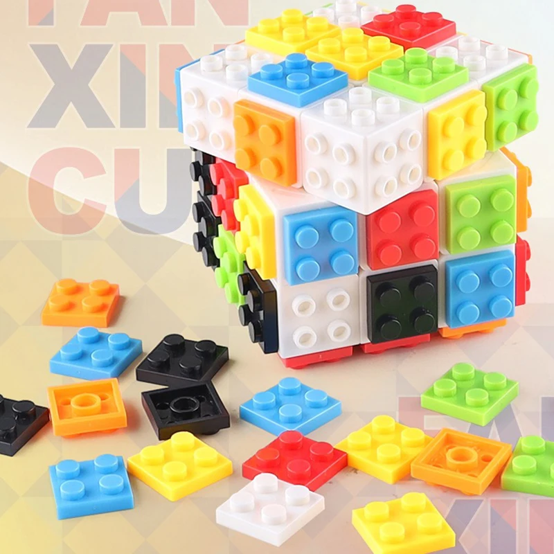 ビルディングブロック 3Dマジックパズルキューブ 3x3x3 DIY フィジェットトイ ブロック ストレス解消感覚玩具 ADHD教育ゲーム 子供 大人向け