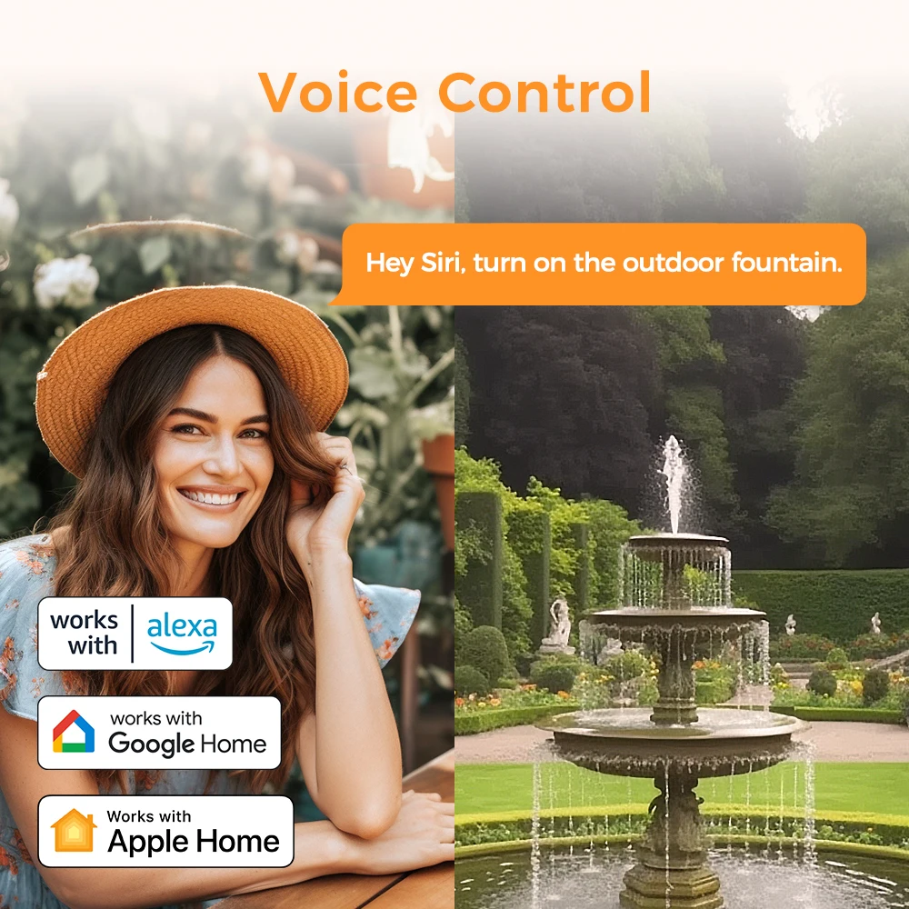 Refoss HomeKit Smart Outdoor Plug WIFI Waterproof Socket EU Wall Electrical Outlets Support Alexa Google Assistant