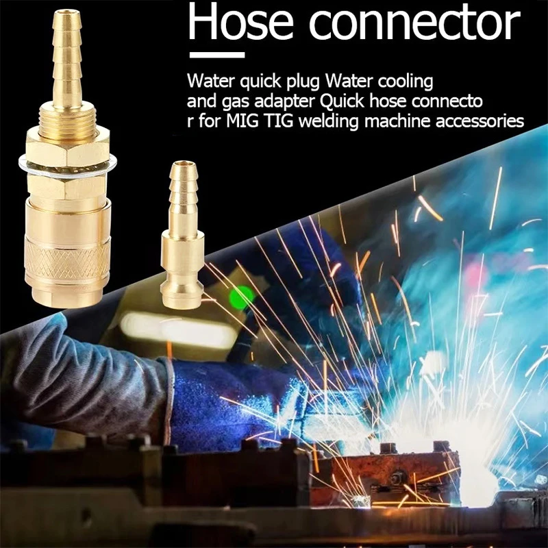 Cooled Gas Adapter Connector Clamp Welding Machine Quick Fitting Female Male Water MIG TIG Welding Torch Tools Welder