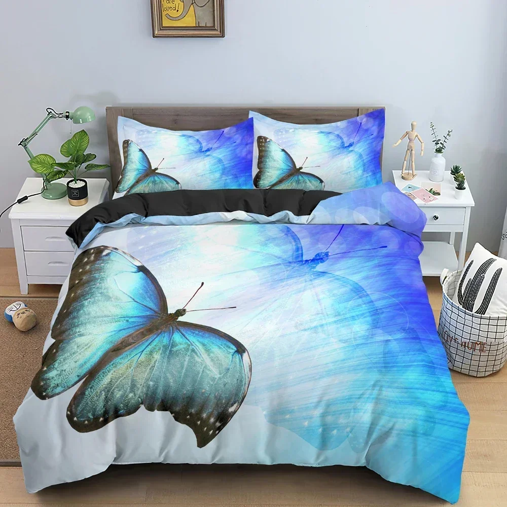 

Beautiful Butterfly Comfortable Duvet Quilt Cover Pillowcase Bedding Set Children Bedroom Decoration Home Textile