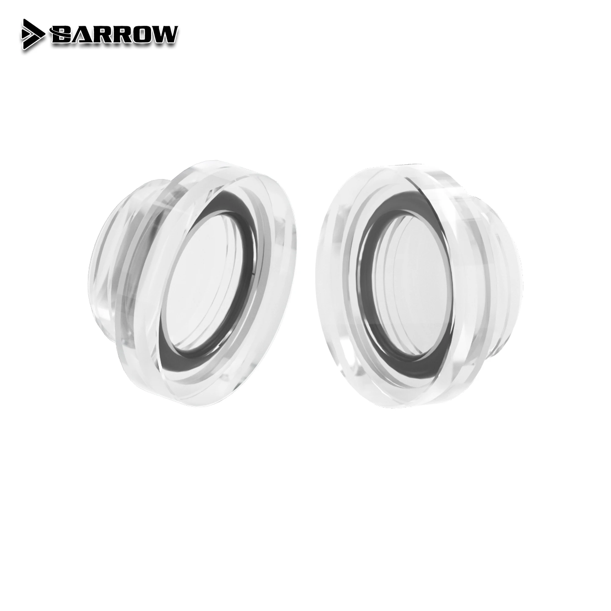 Barrow 4PCS Water Cooling Plug Water Stop Lock G1/4 High Transparency Acrylic Coin Screw Type Fitting