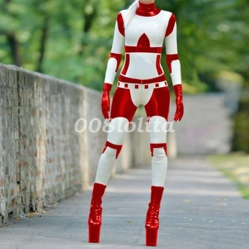 NEW Latex Rubber Gummi Racing Suit Bodysuit Ganzanzug Catsuit Halloween Masquerade ball Cosplay Party XS-XXL