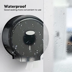 Toilet Paper Holder Box Waterproof Wall Mount Jumbo Paper Roll Dispenser for Single Roll Tissue Punch Holder Bathroom Accessory