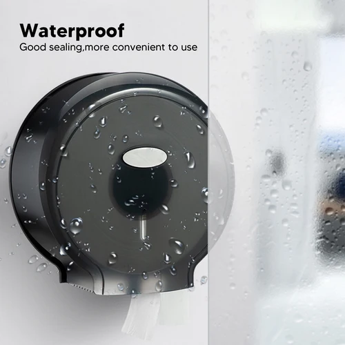 Caja de soporte de papel higiénico impermeable, dispensador de rollo de papel Jumbo de montaje en pared para un solo rollo, accesorio de baño
