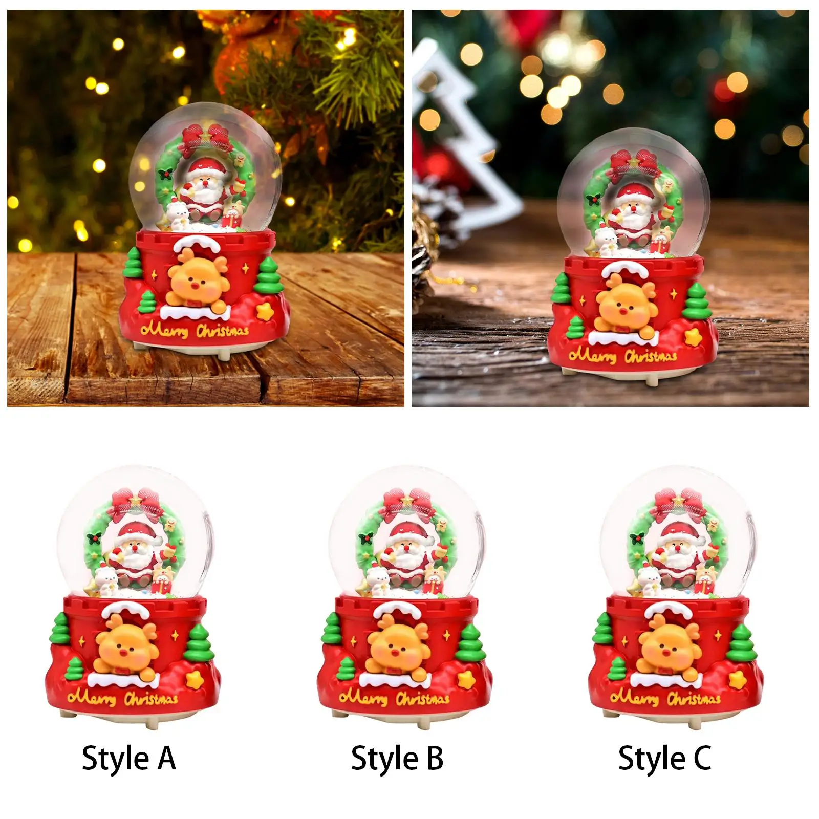 

Christmas Snow Globe Music Box Sister Festival Gift Women Musical Snow Globe