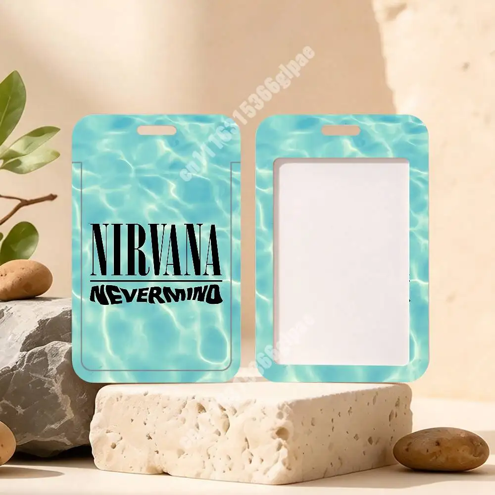 Kurt Cobain N-Nirvana Nevermind In Utero Plastic Card Holder Staff ID Card Clear Transparent Campus Access Name Tag view 6