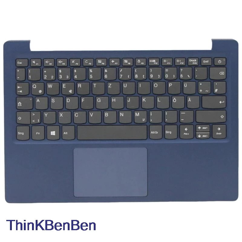 

DE German Blue Keyboard Upper Case Palmrest Shell Cover For Lenovo Ideapad 130S S130 11 11IGM 120S 11IAP Winbook 5CB0R61228