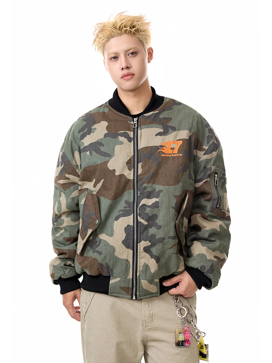 MADE EXTREME 2024 Winter American Camouflage Coat Men's and Women's Warm Thickened Puffer Jacket