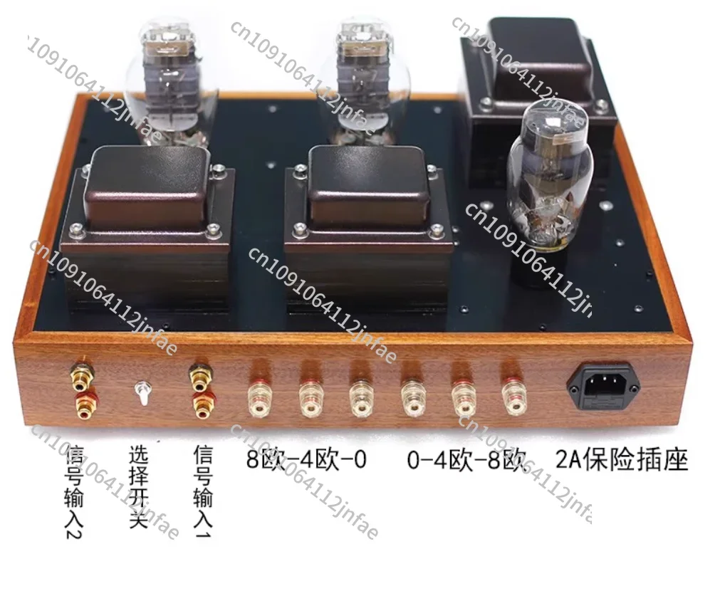 New 9W*2 6*8 Push 300B Class A Single-ended High-fidelity Tube Power Amplifier, 717A 6J8P 6*9 Front Push, 30HZ-20KHZ