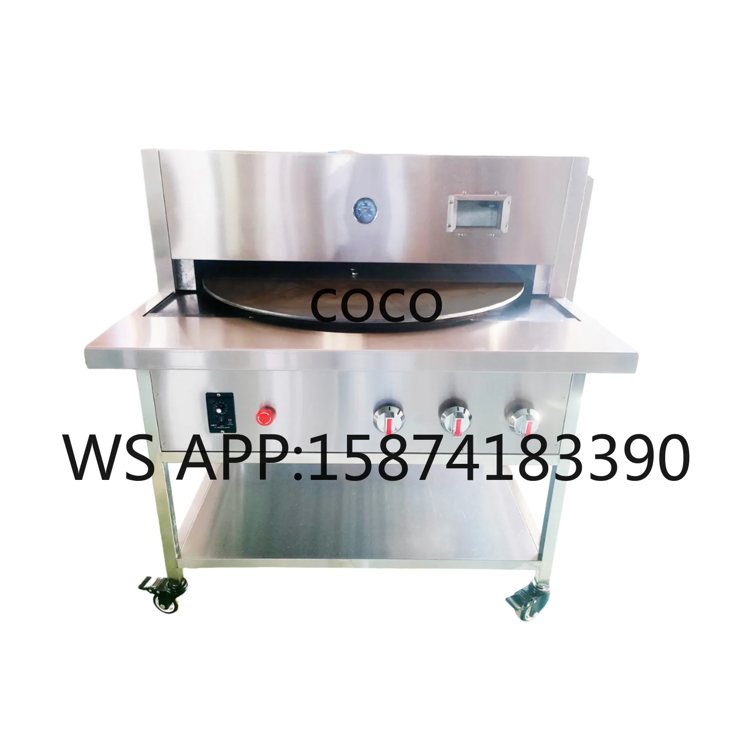80cm Stainless Steel Plate Furnace, Commercial PITA Oven for Tortilla Naan Bread Baking