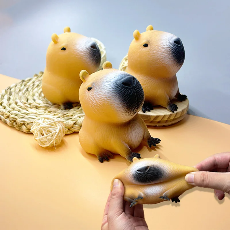 Chubby Capybara Squeeze Toy Fidget Toys Super Soft Simulated Capybara Squeeze Sensory Toys Anxiety Relief For Adults And Kids