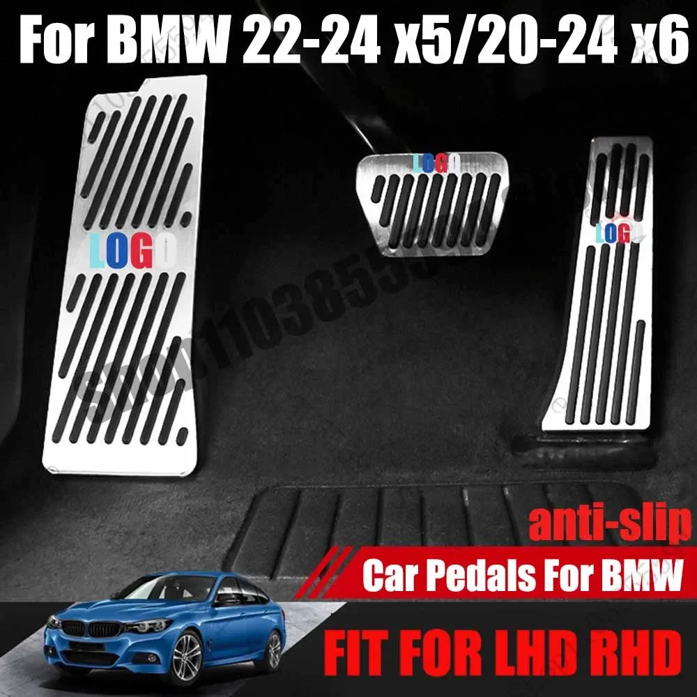 

Car Pedals Foot Rest Brake Accelerator Fuel Pedal Pad Cover For BMW 2022-2024 x5 or 2020-2024 x6