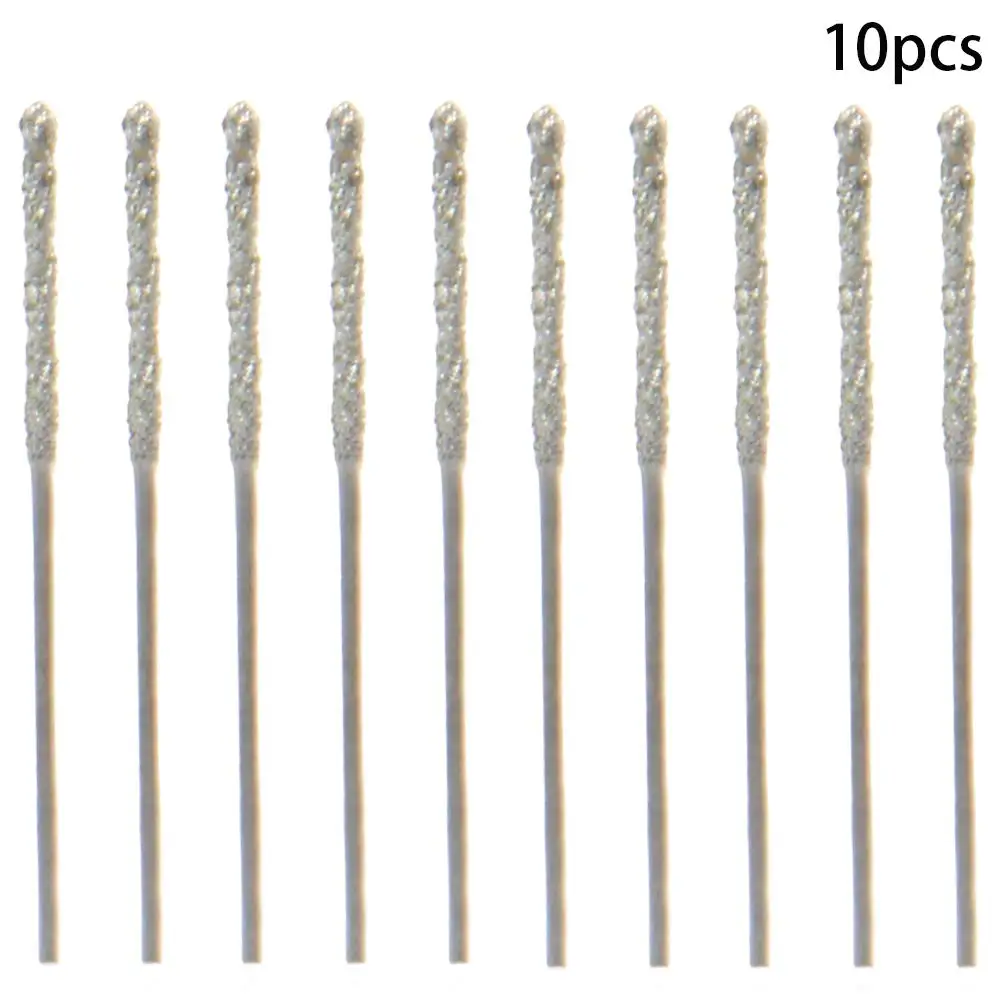 20 шт. 0,8 мм наконечник с алмазным покрытием, спиральное сверло для стекла, ювелирных изделий, каменной плитки