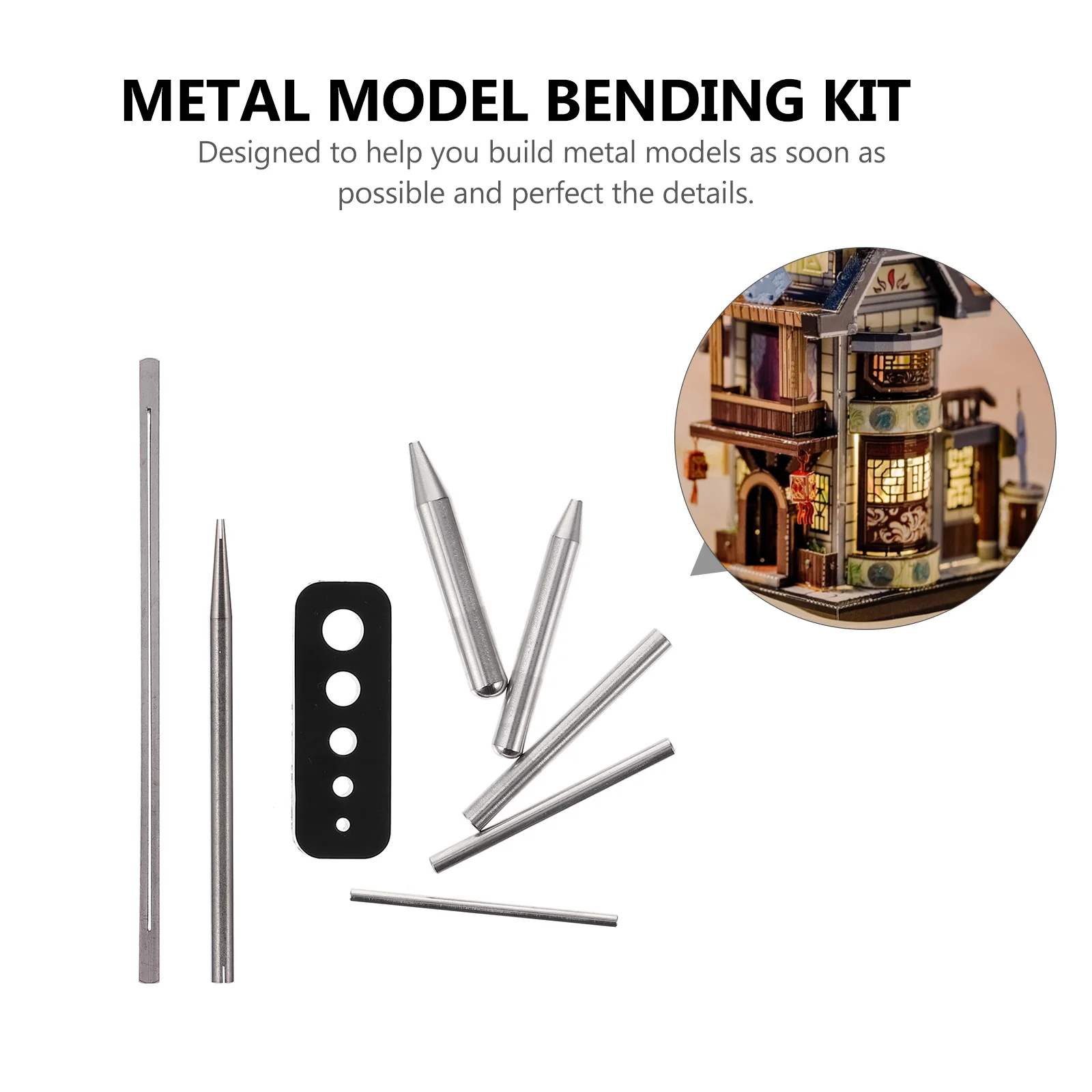 7 Buah Alat Bending Kerucut Model Logam Kit Alat Bantu Aksesori Baja Tahan Karat Puzzle DIY