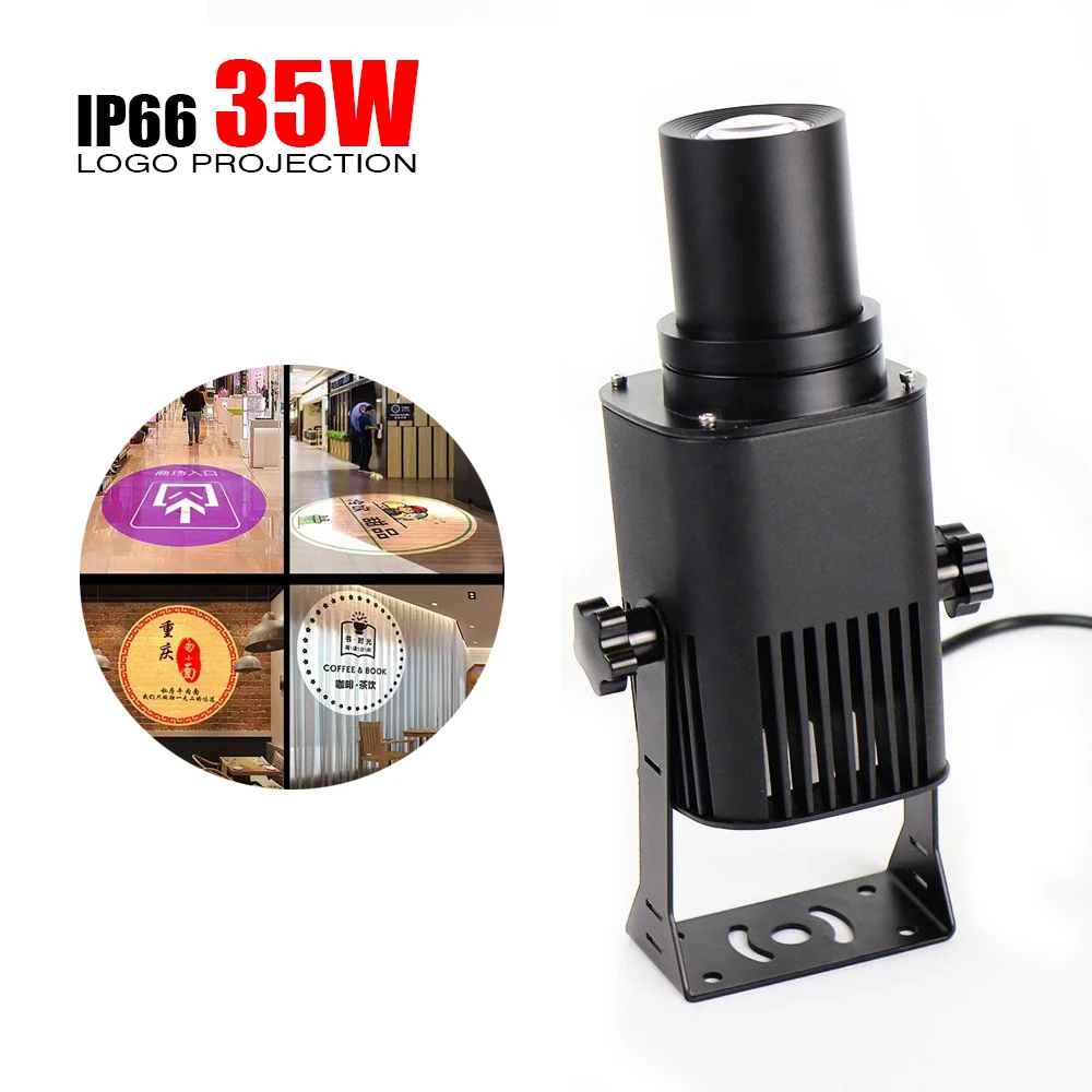 35w Outdoor Waterproof Advertising Gobo Projector Light Ip65 Customize Logo Projector Floor Lamp Korea Kc Ce Certification