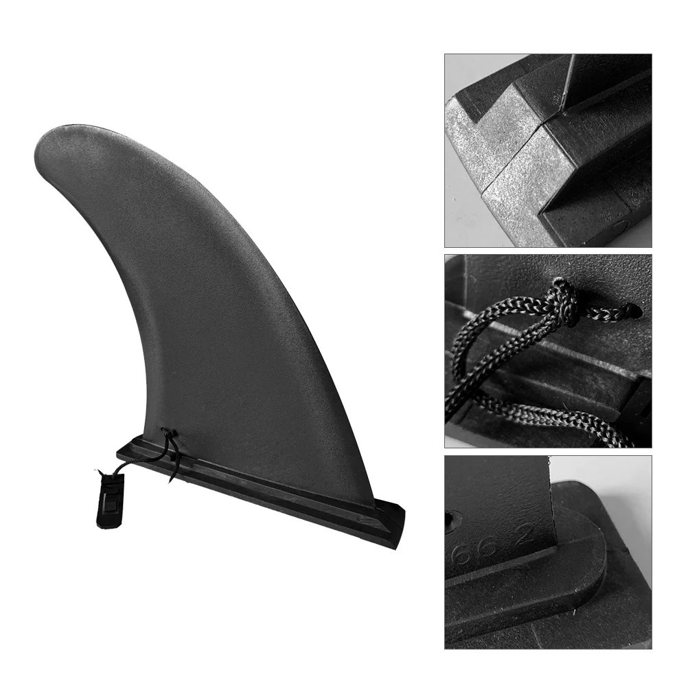 

1pc Inflatable Black Medium Size Durable Nylon Plastic Lightweight Flexible Performance Upgrade Simple Surfboard Fin
