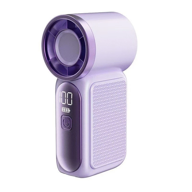 2026 Mini Tragbarer Handventilator mit Digitalanzeige, Einstellbare Geschwindigkeiten, USB-Aufladbar, Taschenventilator für Outdoor und Reisen