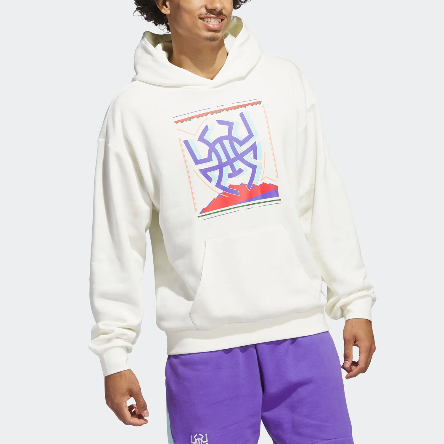 Adidas Authentic Mitchell Basketball Sports Men's Long Sleeve Hooded Hoodie IB3028