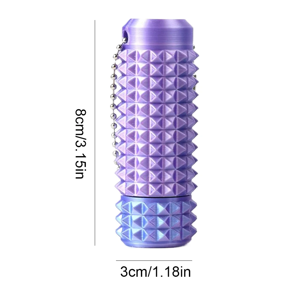 Sensory Roller Fidget Toy Clicker Tactile Spikes for Anxiety Stress Relief Pain Stimming Autism Over Stimulation with Lanyard