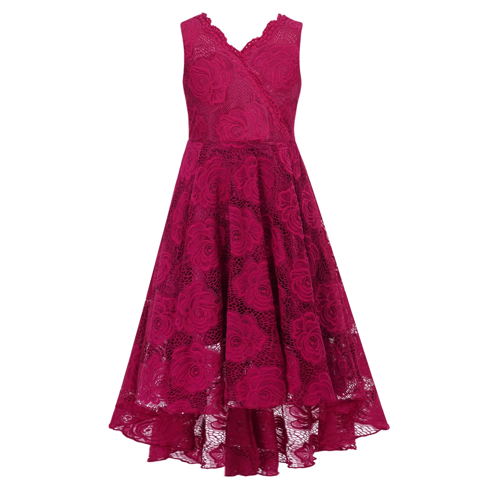 Junior Bridesmaid Dresses Children Pageant Dress Elegant Lace Flower Girls Wedding Dress Kids Evening Prom Gown Filles Robes